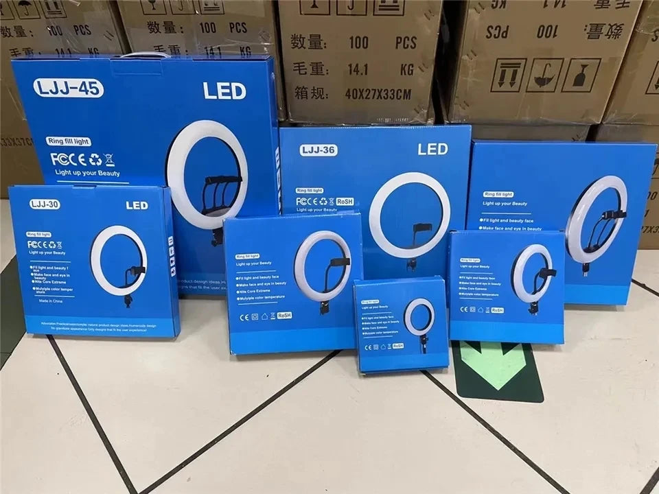 LED Ring Light 10 Inch 26CM Live Broadcast & Video Lamp with 2.1m Tripod Three-Color