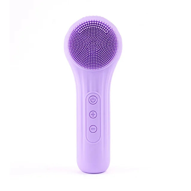 Waterproof Soft Silicone Electric Facial Cleansing Brush Face Clean Massage Exfoliating