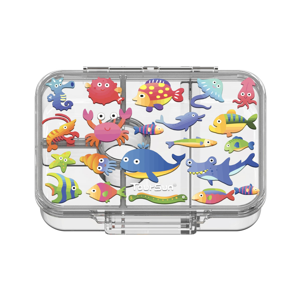 School-Grade Leak-Proof 5 Compartment Bento Box BPA-Free Food Grade Lightweight Lunch Box