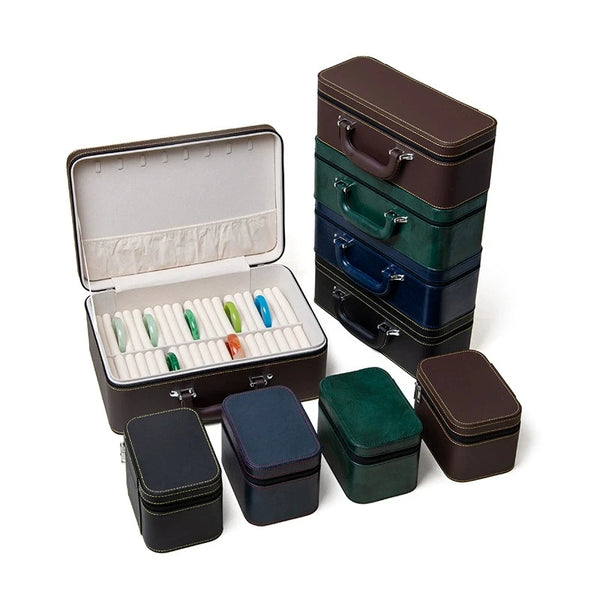 High End Premium Travel Jewelry Organizer Multi-Layer Jewelry Suitcase With Handle