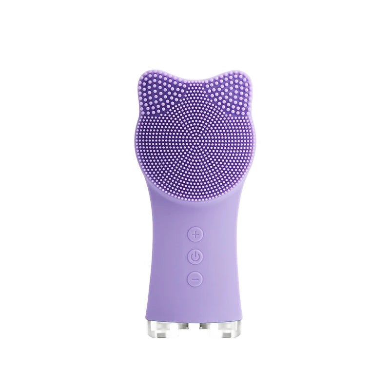 Gentle Silicone Electric Face Massage Brush for Daily Skincare for Spa & Home Use UK/EU