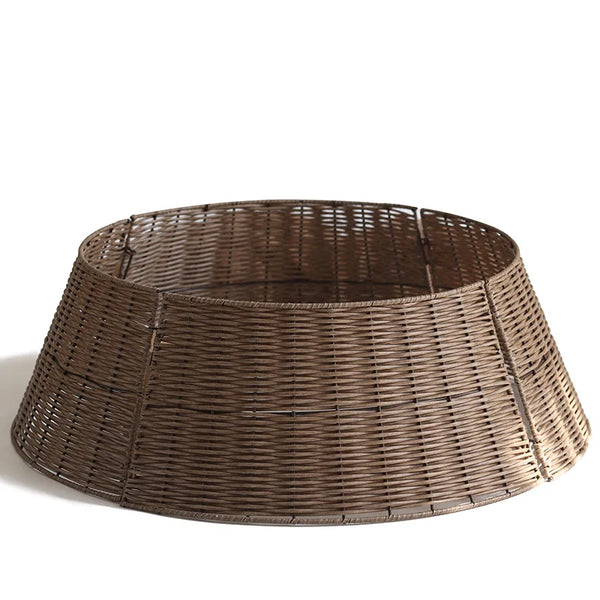Iron Frame Artificial Fiber Christmas Tree Collar Xmas Tree Skirt Christmas Tree Collar