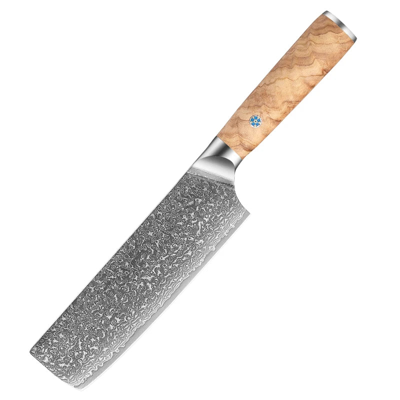 Professional Damascus 8inch Chef Knife Set VG10 Steel With Kiritsuke Santoku Paring