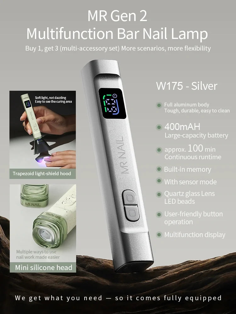 Mrnail One-Word Nail Phototherapy UV Lamp Battery-Powered Small Handheld Automatic