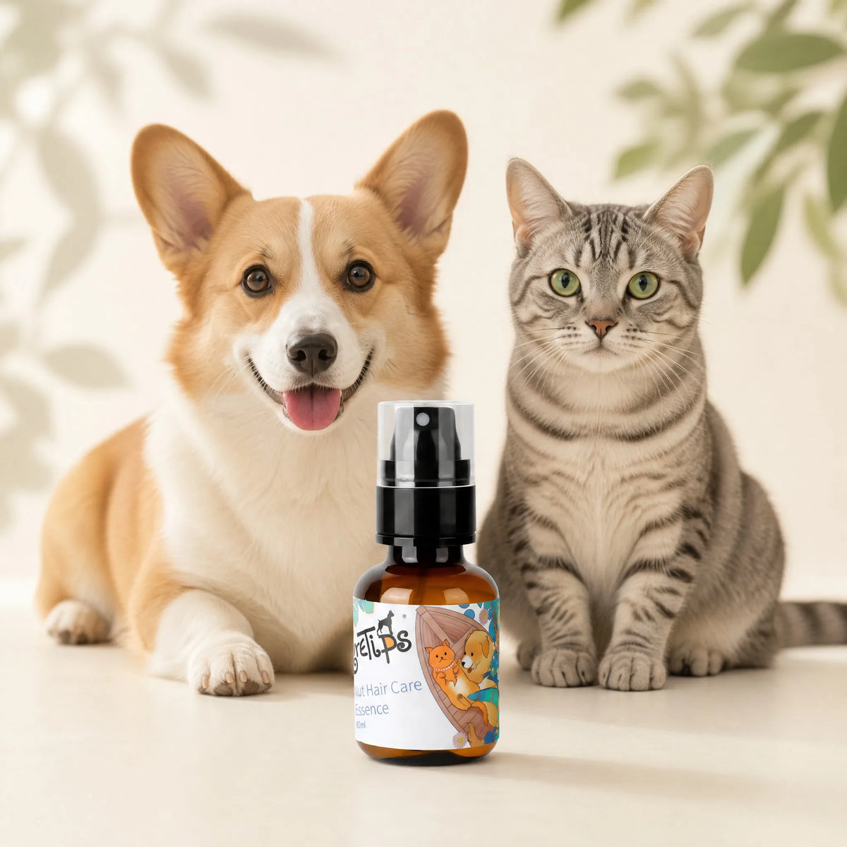 Pet Hair Care Spray Silk Smooth 80ml Nut Essential Oil Argan Oil Silk Protein Anti