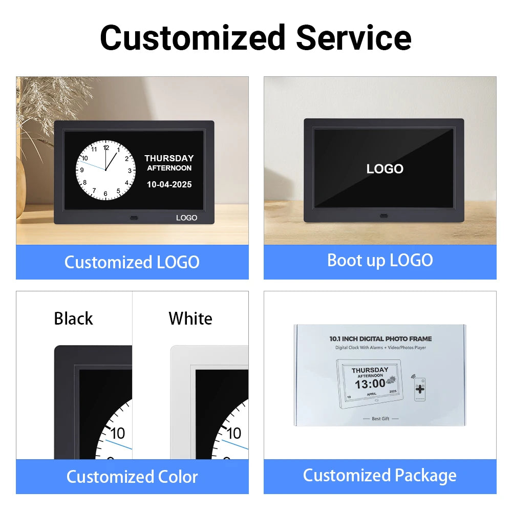 7 And 10.1 Inch Digital Picture Frame With Video Music Photo Auto Rotate Calendar Time