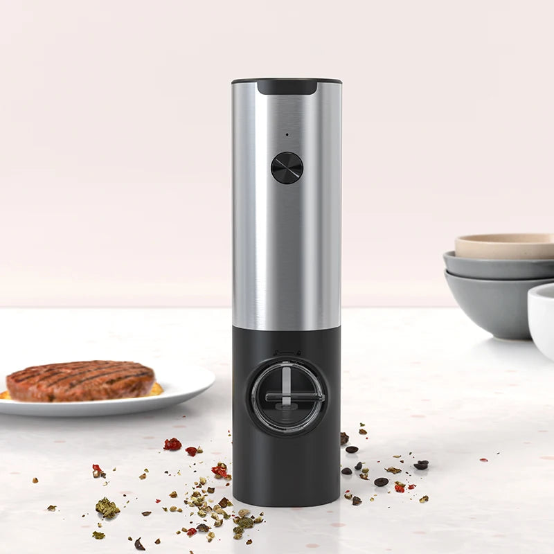 Metal Stainless Steel 2 in 1 Type C Rechargeable Automatic Electric Salt and Pepper Spice