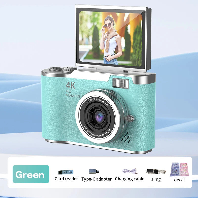 Mini Digital Video Camera with Flip Screen Kids Professional Home Security & Photography