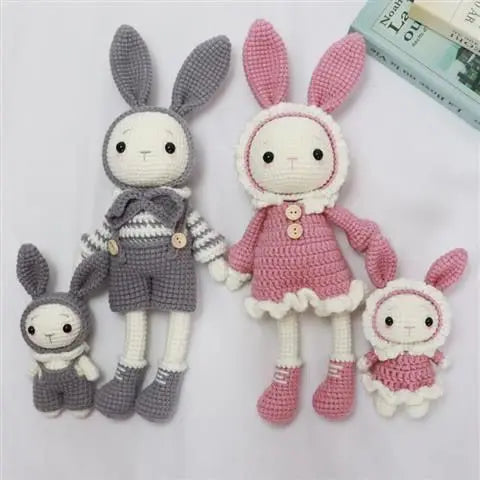 Crochet Kit Luxury Bunny Rabbit Beginner Kit Craft Kit Amigurumi Pattern for Her