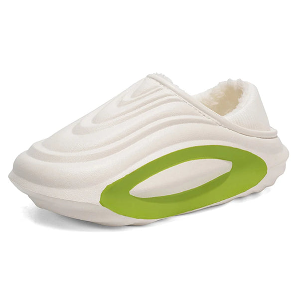 Unisex EVA Cloud Clog Mule Slippers Faux Fur Lined Soft Thick Sole Winter Warm Closed Toe