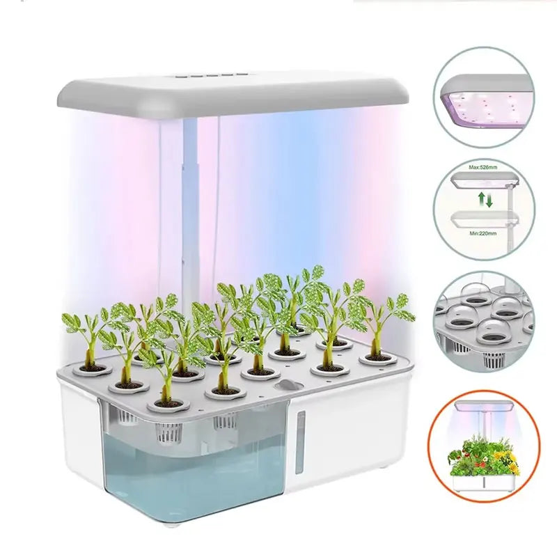 WiFi Plant Hydroponics System Growing LED Light Soilless Smart Planting Machine Self