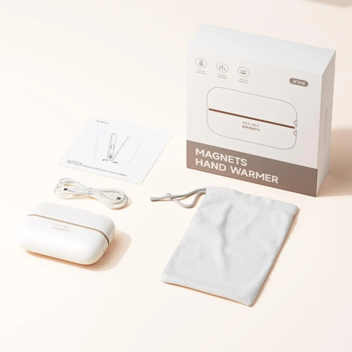 2 In 1 Magnetic Rechargeable Hand Warmers 6000mah 3 Second Rapid Heating Split USB C