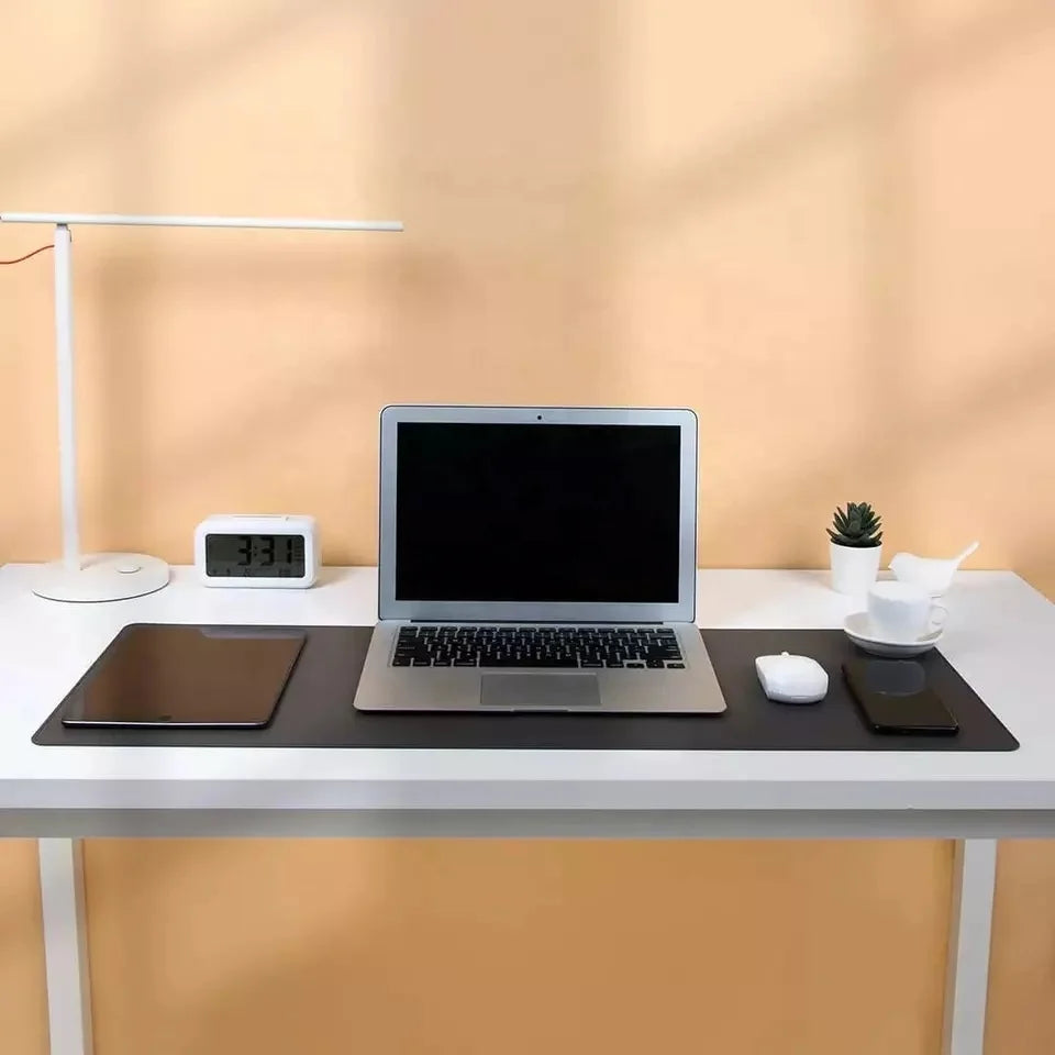 Premium Dual-Sided Cork Leather Desk Pad Non-Slip Large Office Desk Writing Pad Work