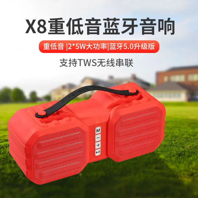 Portable 10W Subwoofer for Bluetooth Speaker RGB LED Lighting Wireless Audio Player
