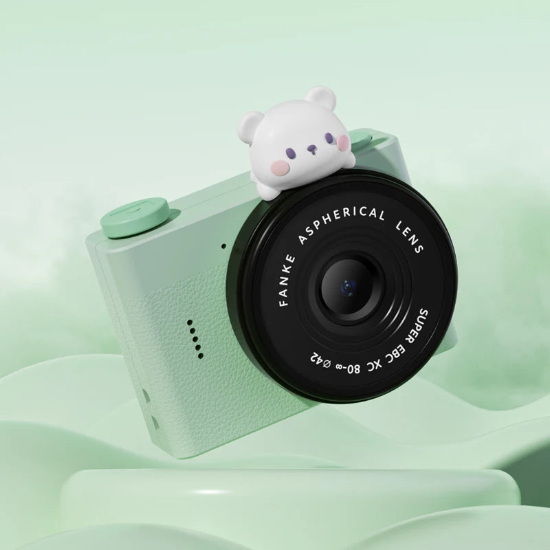 Kids Gift Mini Digital Video Camera 2000W HD with Built-In Games Cute Cartoon Design Gift