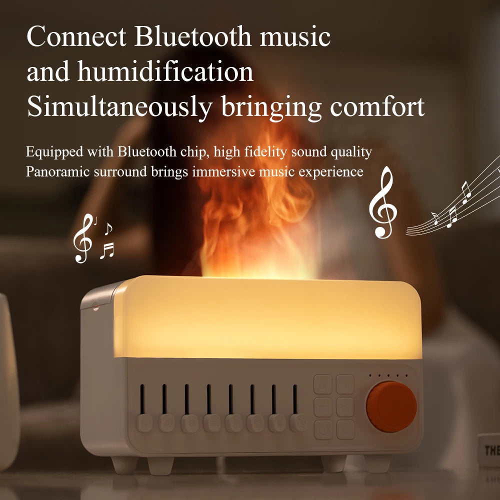 150ML Colorful Flame Multi-Sound White-Noise Flame Aroma Diffuser Ultrasonic Humidifier