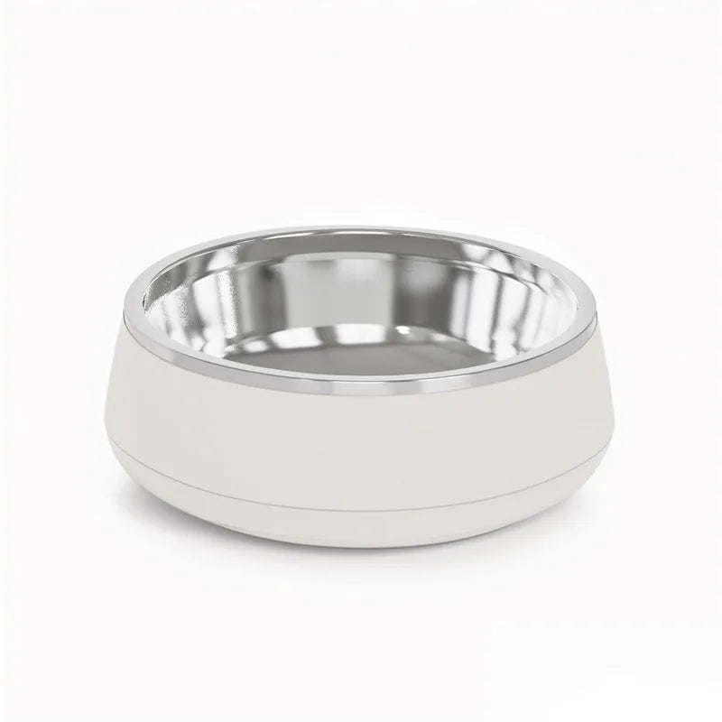 Source Double Wall 304 Stainless Steel Pet Bowl Non Slip Slow Feeder Bowl for Dogs Cats