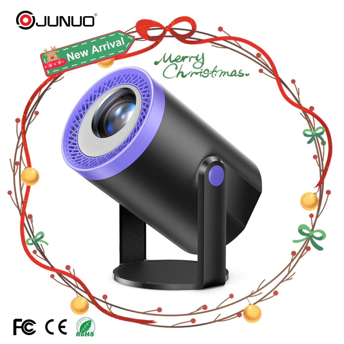 Turn1 Allwinner 723 Mobile Android 14 LED Mini Projector 235 Inch 5G WiFi Home Theater