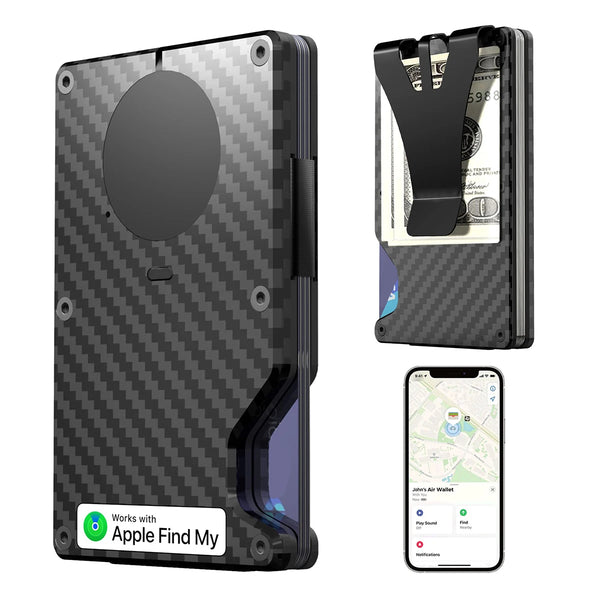 Blocking Metal Aluminum Wallet, Minimalist Men'S Credit Card Holder, With Built-in