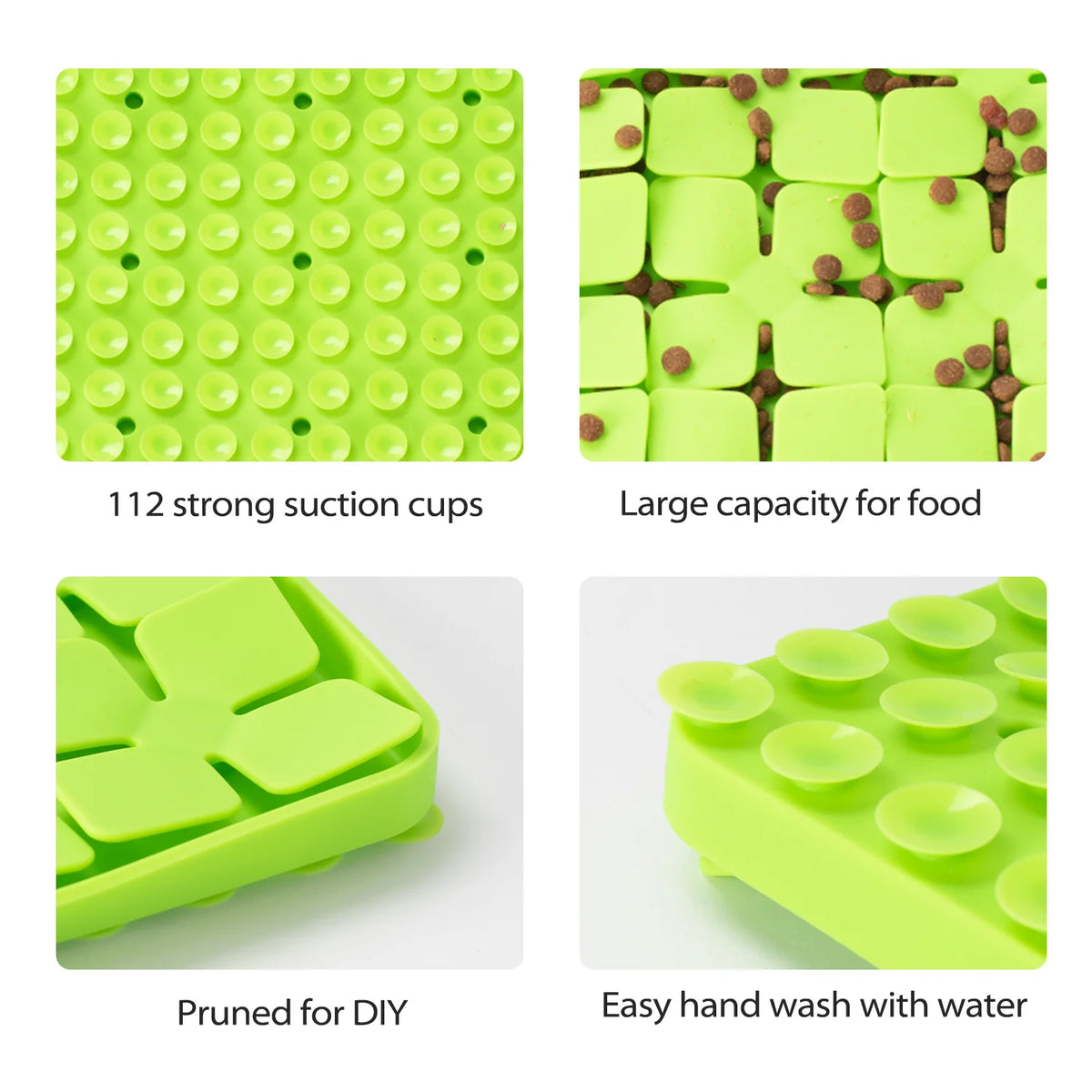 Pet Slow Feeder Silicone Lick Mat with Suction Cups Portable Interactive Sniffing Pad