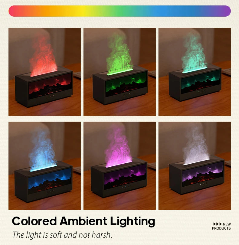 Portable Fireplace Diffuser Aroma Diffuser Essential Oil Diffuser USB Flame Air