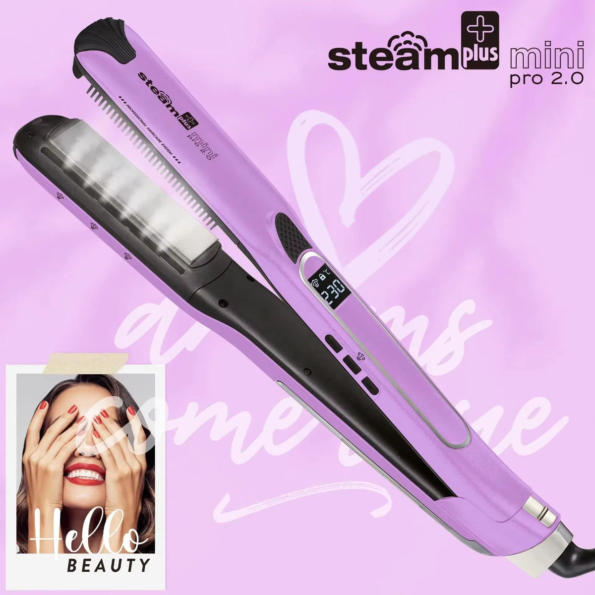 Electric Professional Fast Steam Hair Straightener Straightening Brush With Temperature