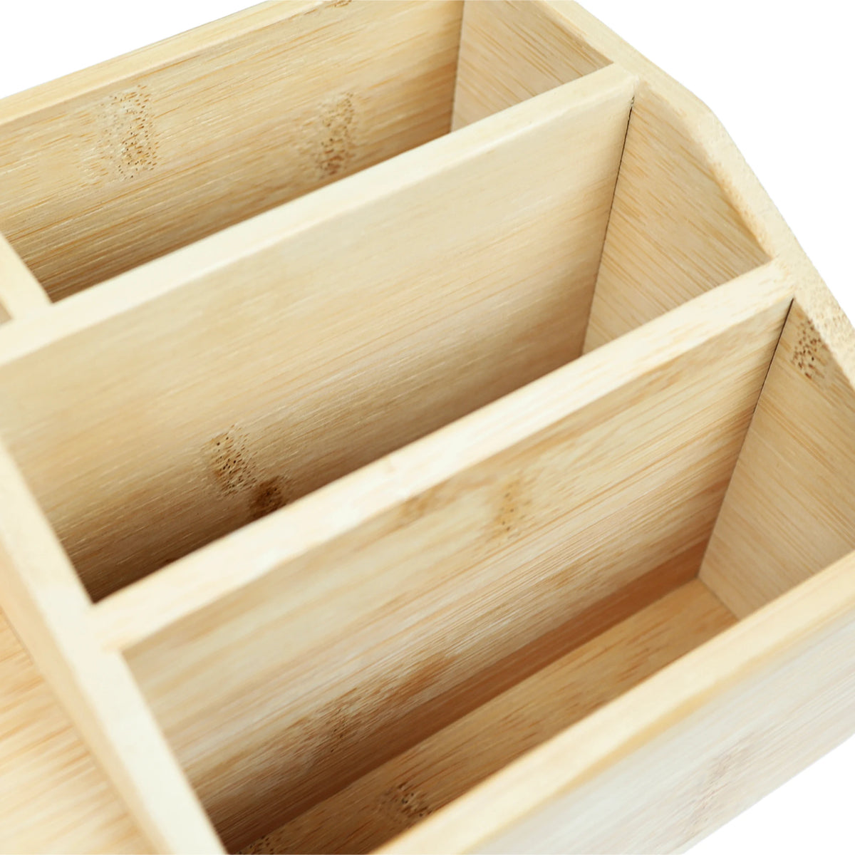 Multifunctional Bamboo Wood Desktop Organizer And Wooden Storage Box Tabletop
