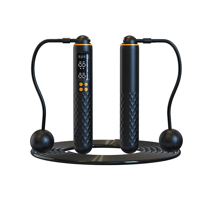 Weighted Smart Counting Jump Rope | Corded & Cordless Steel Wire Fitness Skipping Rope
