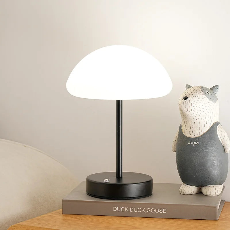 New Small Umbrella Mushroom Table Lamp Bedroom Bedside Charging Night Lamp Minimalist