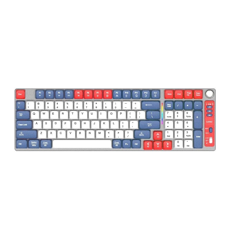 Low Axis Mechanical Keyboard 2.4G 84 Keys Anti-Ghosting RGB Backlight Multimedia Keys USB