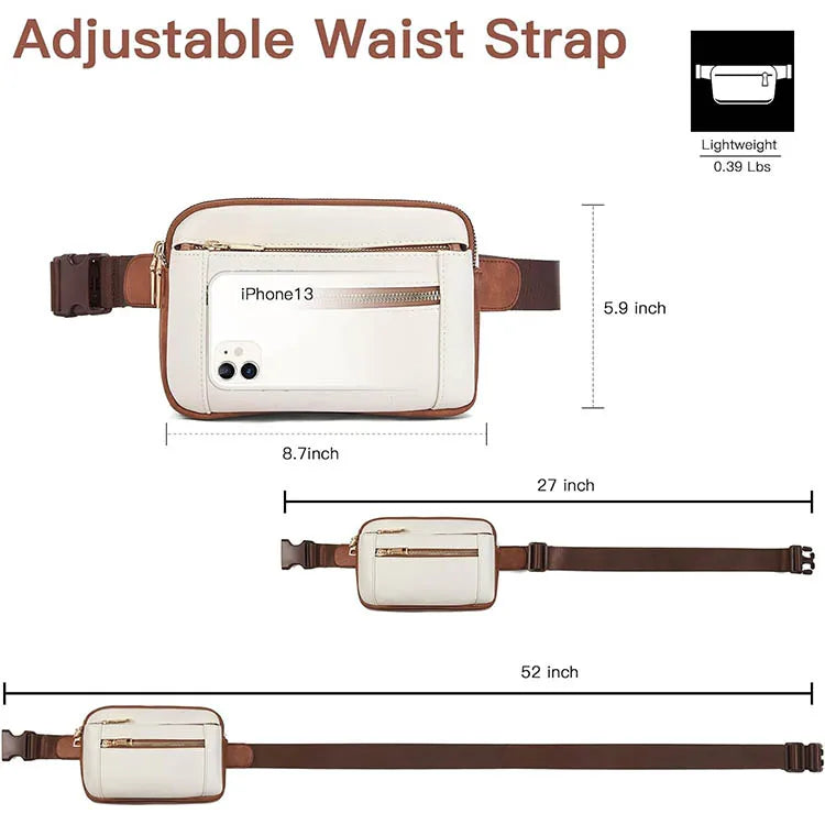 Fashion Casual Bag Autumn Style Cross Body Flap PU Belt Waterproof Lightweight Leather