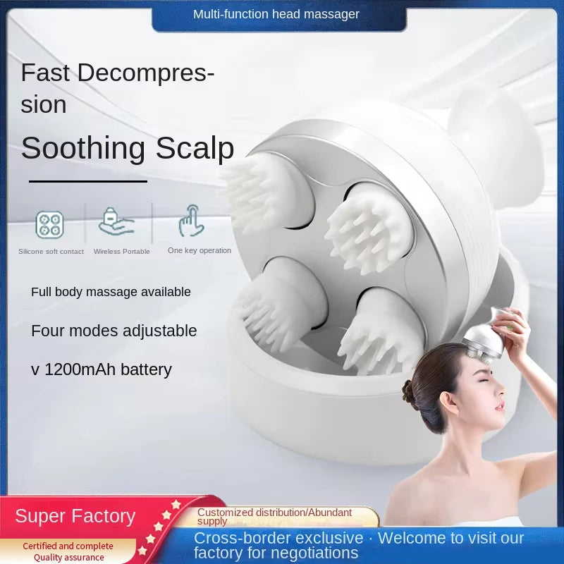 Smart Electric Head Massager with Claw for Pet Head Massage Meridian Unblocking Scalp