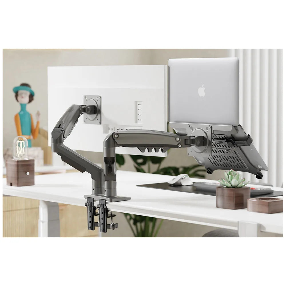 Modern 90 Degree Tilt Laptop Stand with 32 Adjustable Gas Spring New Flexible Desk Mount