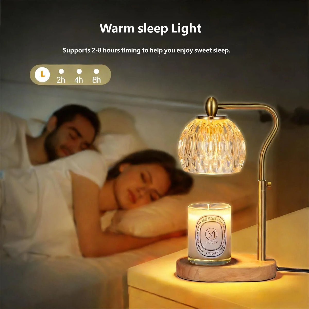 Candle Warming Lamp Flameless Candles Tinted Glass Warm Small Home Use Paraffin Wax