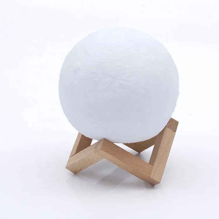 3D Moon Lamp Touch LED Moon Light with Wooden Stand LED Moon Lamp