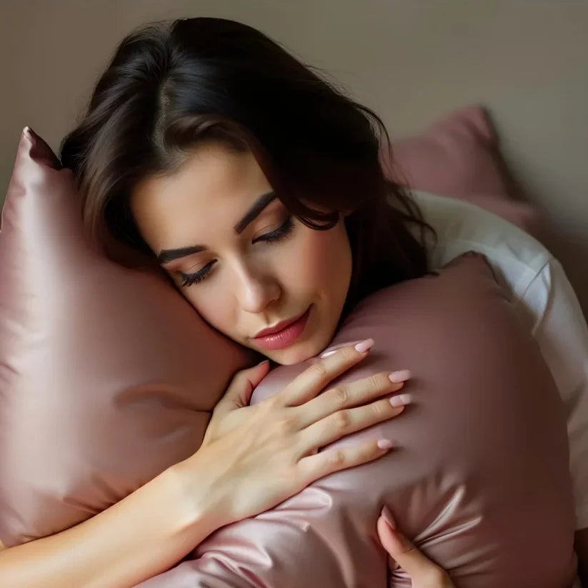 Custom Super Soft Silk Satin Pillowcase for Hair and Skin Silky Cooling Hidden Zipper