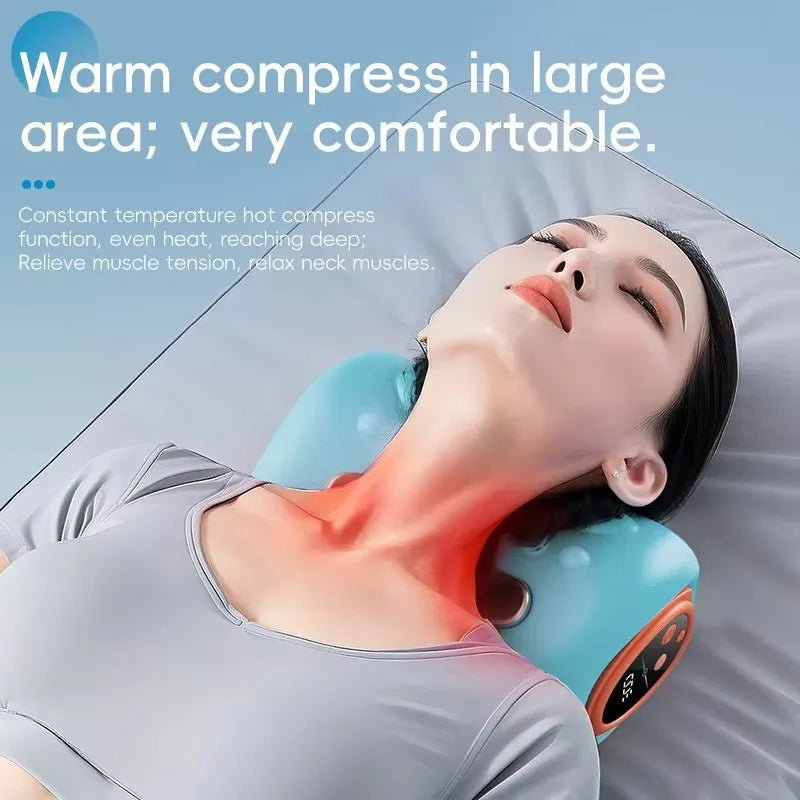 Multifunctional Shiatsu Acupoint Massage Pillow Timing Control Hot Compress Massager Neck