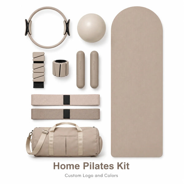 Gym Yoga Ball & Circle Pilates Ring Fitness Kit Silicone Ankle Weight Stretch Band