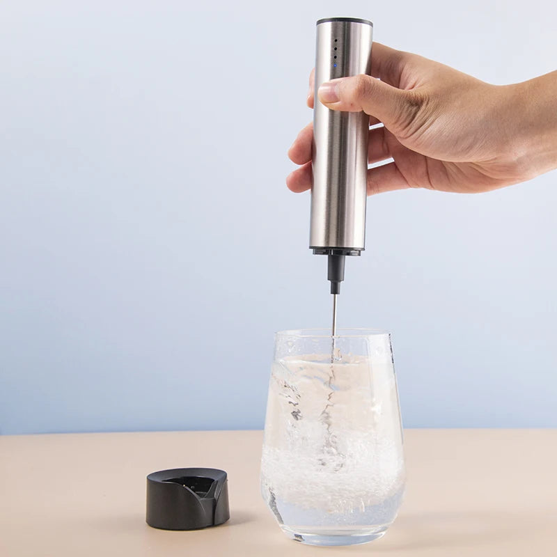 Automatic,Usb Rechargeable Milk Frother Electric Hand-Held Stainless Steel Foam Machines