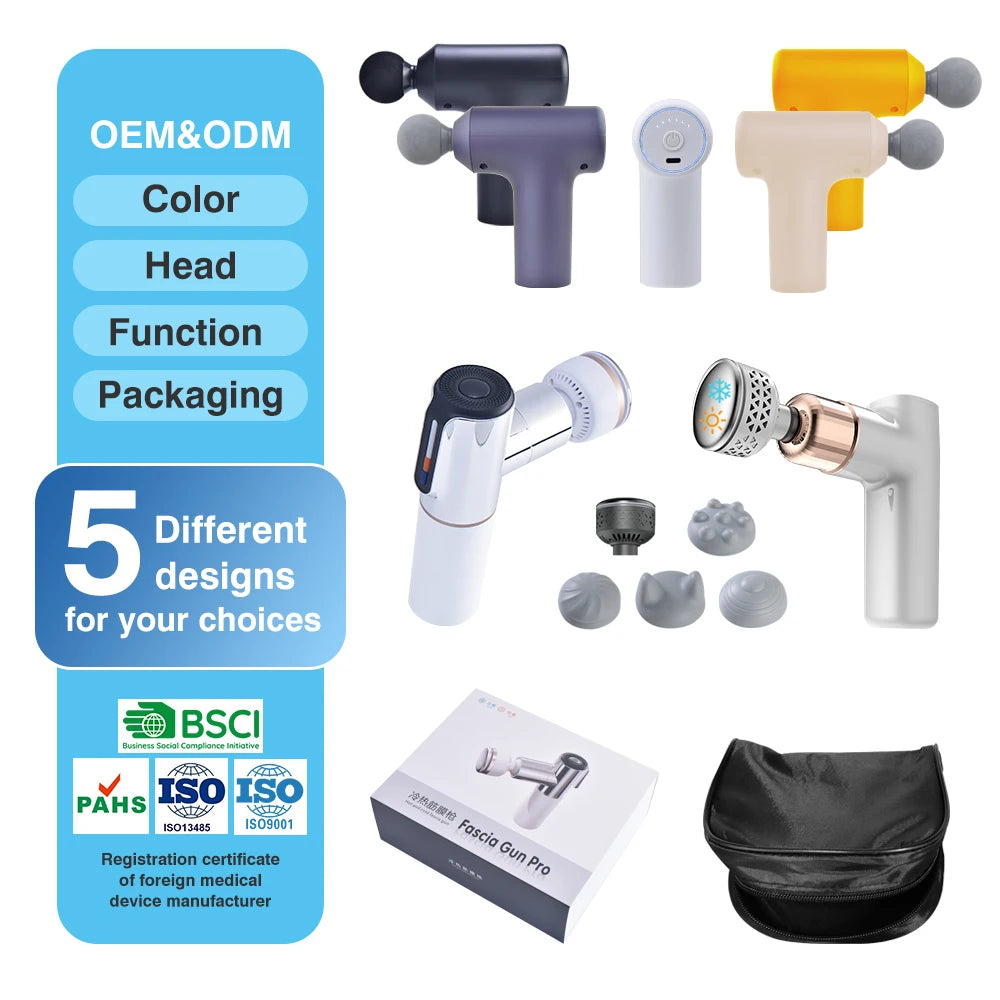 Hot Mini Heat Deep Tissue Quiet Percussion Vibration Portable Massage Gun With Gift Box