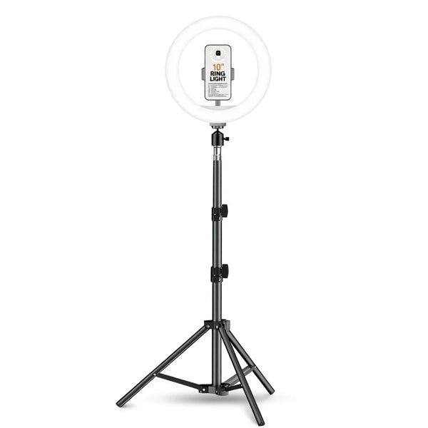 Myrva 10 Inch Ring Light With Phone Holder Adjustable Color Temperature Usb Powered