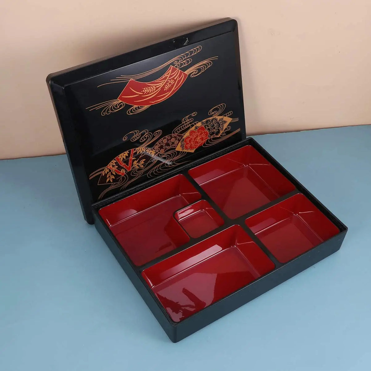 BPA Free 5 Compartments Traditional Japanese Restaurant Sushi Bento Lunch Box