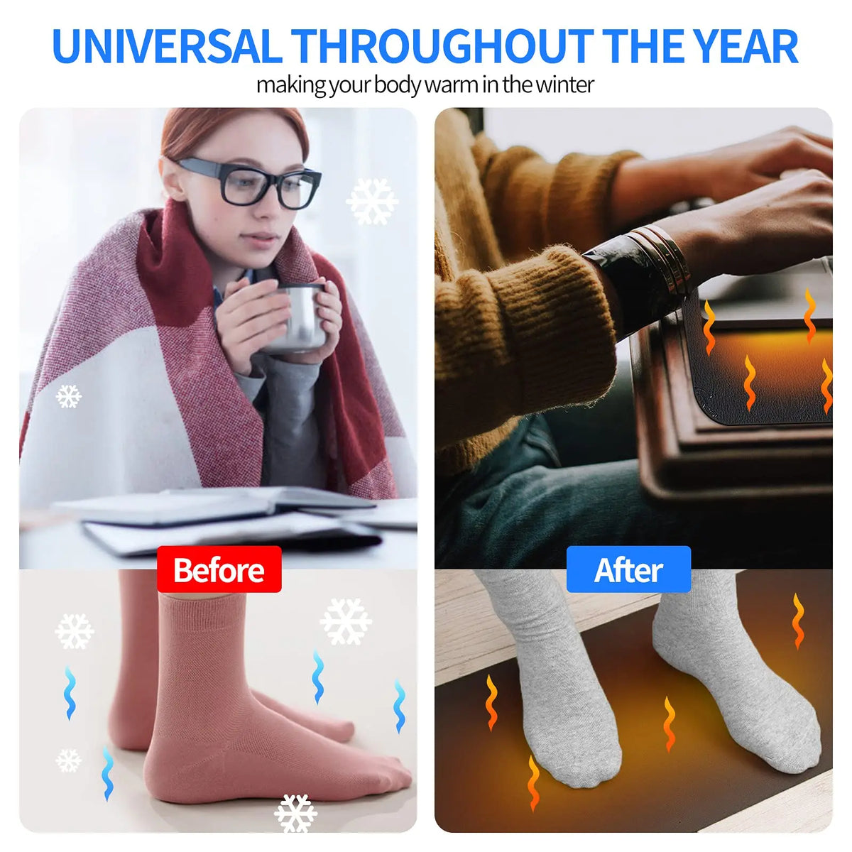 3 Levels Heating Auto Shut-Off PU Leather Mouse Pad - 31.5 X 13 Inch Heated Desk Pad Mat