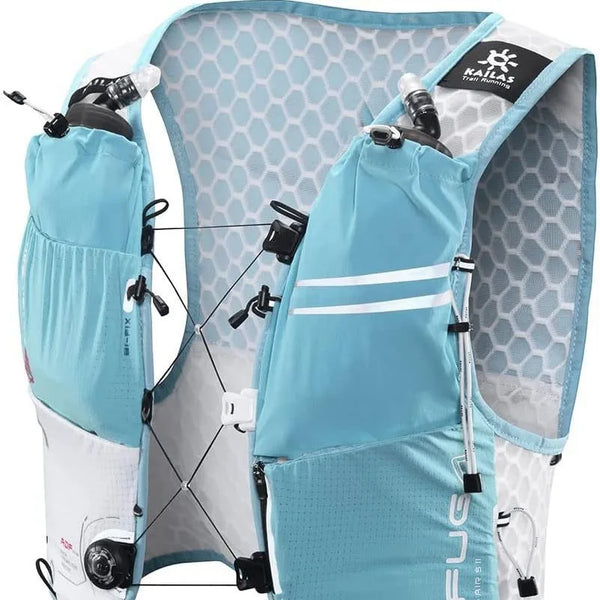 Two 500ml Polyester Soft Bottles Holder Hydration Vest Running Hiking Cycling Trail