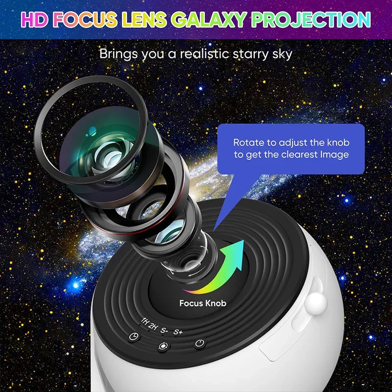 Bedroom Room Decorative Children Kids Gift with 13 in 1 Display Effect 360° Rotate Night