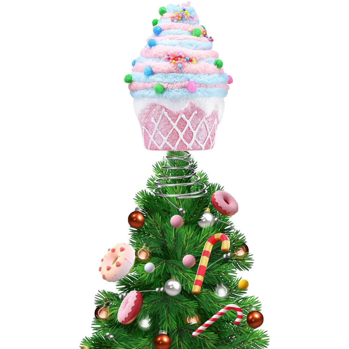 Pastel Dessert Christmas Tree Topper Christmas Decoration Cake Tree Topper