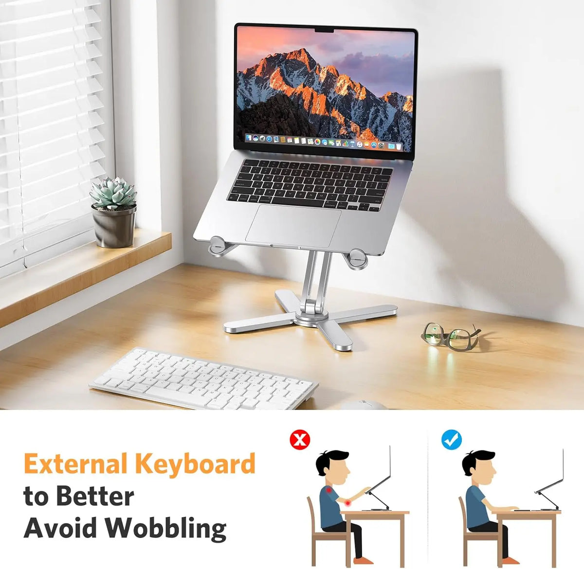 Ergonomic Adjustable Height Angles For Collaborative Work Compute Laptop Stand 360
