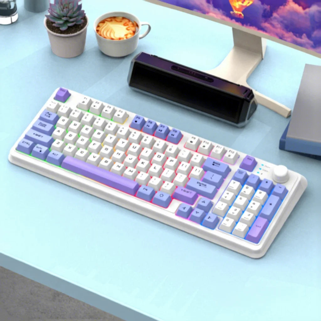 Wireless K94 RGB Backlit Keyboard Dual Mode USB Mechanical Fashion Color Matching