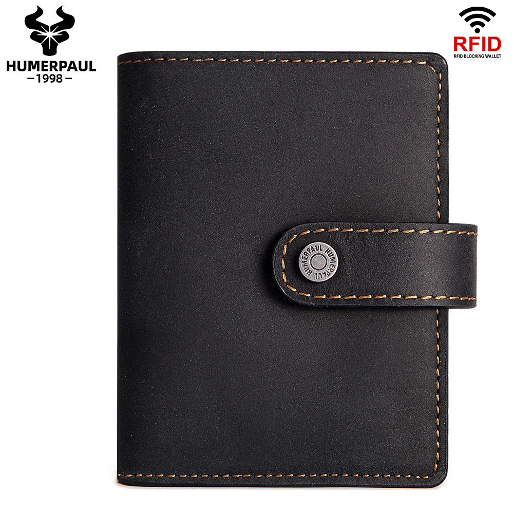 Unisex Fashion Purse Minimalist Aluminum Rfid Wallet Pop Up Credit Card Leather Custom