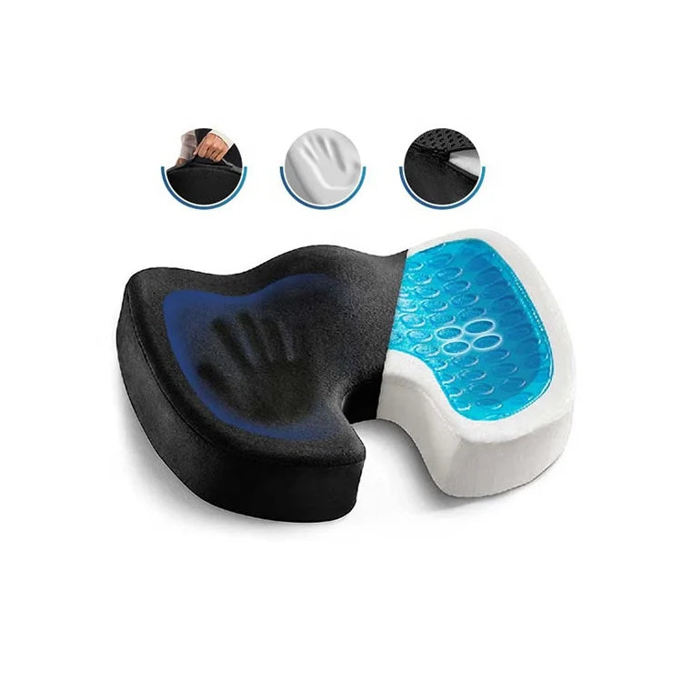 Cooling and Comfortable Gel Seat Cushion Long Sitting Office Chair Memory Foam Seat